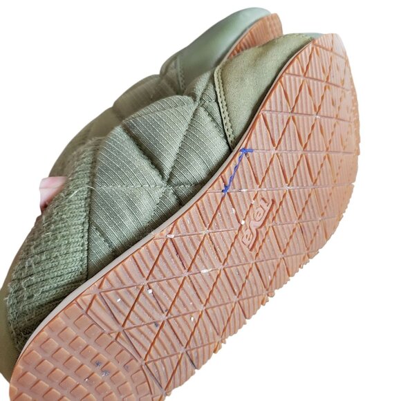Teva Re  Ember Moc Slippers Quilted Design Knit Collar Womens Olive Size 8 - Picture 14 of 16